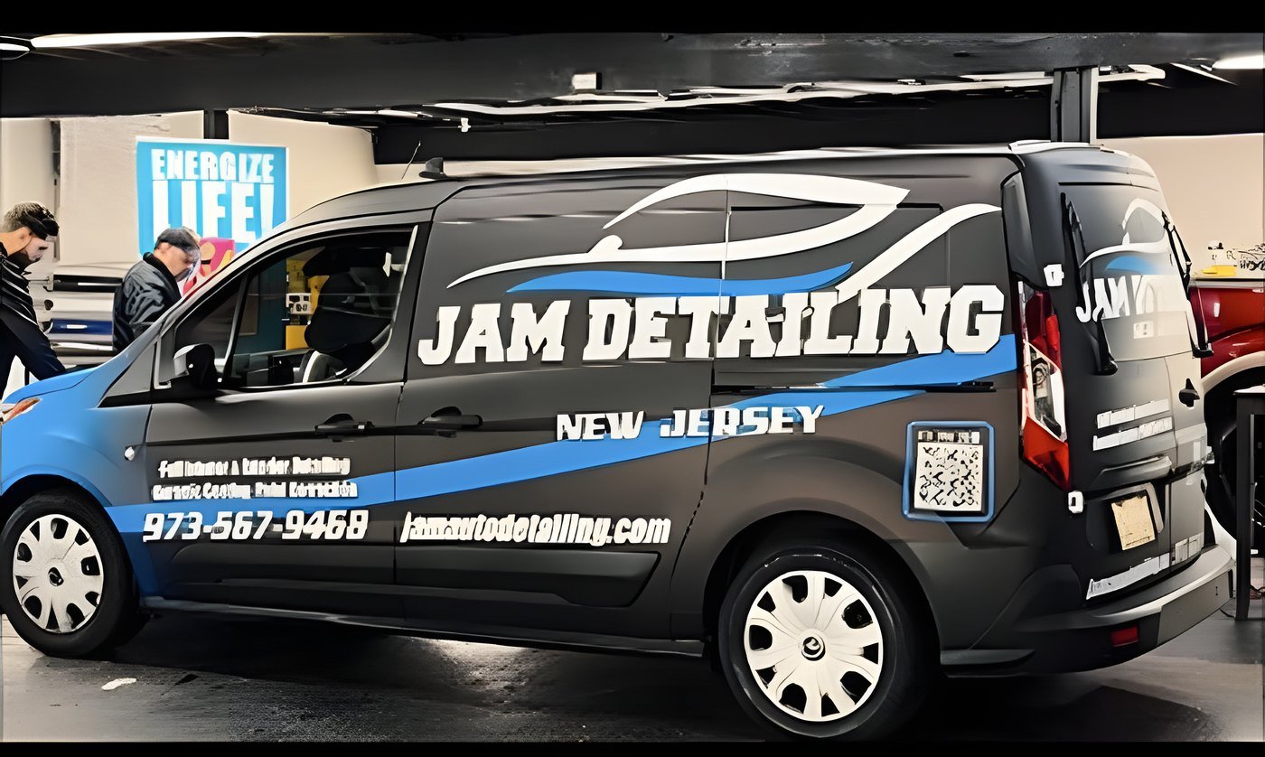 The JAM Detailing van parked indoors